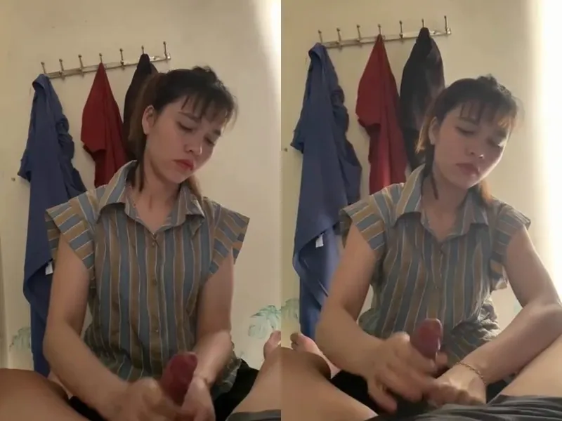 Anh trai đi vắng, ép vợ mới cưới của anh trai sục củ khoải xuất tinh